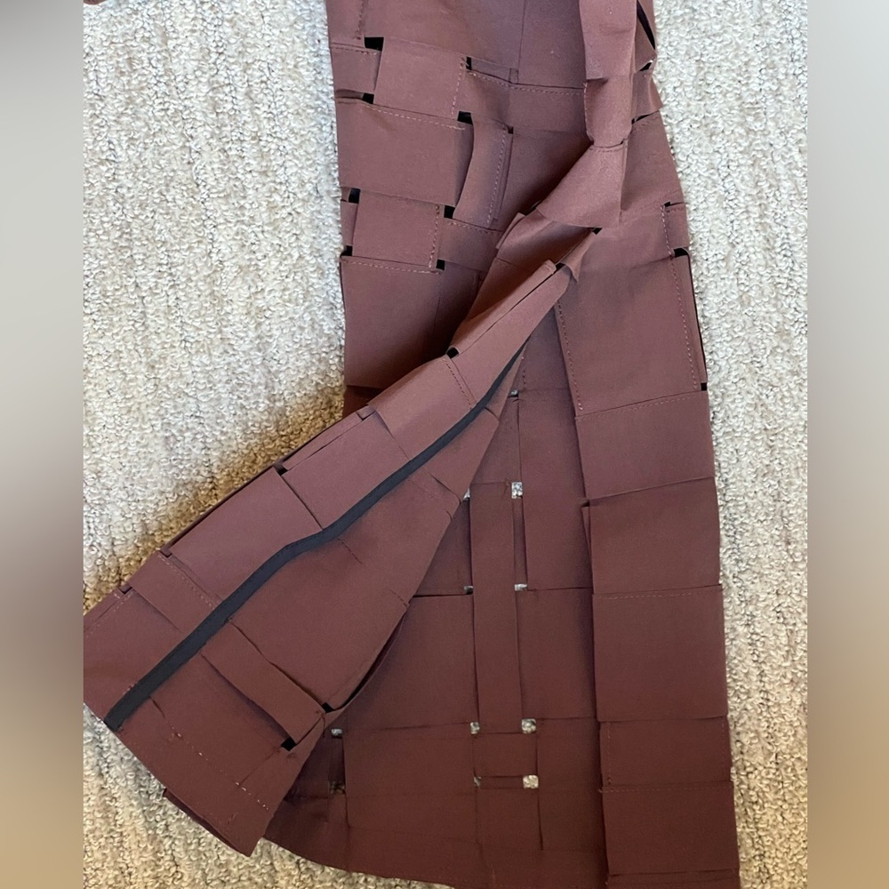 A.W.A.K.E. MODE Brown Architectural Flare Pants FR 46 US 12 NWT - Picture 13 of 13